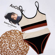 Load image into Gallery viewer, Push Up Swimsuit Female Patchwork Swimwear For Women Bathing Suit High Waist Bikini Set Sport Wear Swimming Suit Sexy Bikini