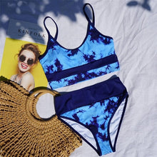 Load image into Gallery viewer, Push Up Swimsuit Female Patchwork Swimwear For Women Bathing Suit High Waist Bikini Set Sport Wear Swimming Suit Sexy Bikini
