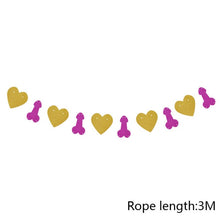 Load image into Gallery viewer, Bachelorette Party Decor Paper Banner Garland Bachelor Hen Party Balloon Bride To Be Bridal Shower Wedding Decoration Supplies