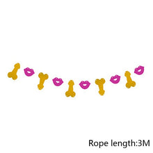 Load image into Gallery viewer, Bachelorette Party Decor Paper Banner Garland Bachelor Hen Party Balloon Bride To Be Bridal Shower Wedding Decoration Supplies