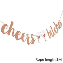 Load image into Gallery viewer, Bachelorette Party Decor Paper Banner Garland Bachelor Hen Party Balloon Bride To Be Bridal Shower Wedding Decoration Supplies