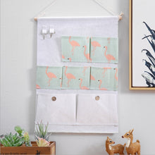 Load image into Gallery viewer, 7 / 3 Pockets Wall Hanging Storage Bags Cotton Linen Door Organizer Waterproof Bedroom Closet Toy Key Home Office Container