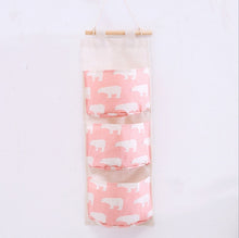 Load image into Gallery viewer, 7 / 3 Pockets Wall Hanging Storage Bags Cotton Linen Door Organizer Waterproof Bedroom Closet Toy Key Home Office Container