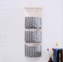 Load image into Gallery viewer, 7 / 3 Pockets Wall Hanging Storage Bags Cotton Linen Door Organizer Waterproof Bedroom Closet Toy Key Home Office Container