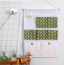 Load image into Gallery viewer, 7 / 3 Pockets Wall Hanging Storage Bags Cotton Linen Door Organizer Waterproof Bedroom Closet Toy Key Home Office Container
