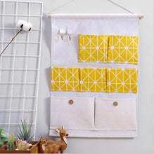 Load image into Gallery viewer, 7 / 3 Pockets Wall Hanging Storage Bags Cotton Linen Door Organizer Waterproof Bedroom Closet Toy Key Home Office Container