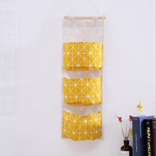 Load image into Gallery viewer, 7 / 3 Pockets Wall Hanging Storage Bags Cotton Linen Door Organizer Waterproof Bedroom Closet Toy Key Home Office Container