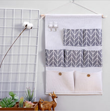 Load image into Gallery viewer, 7 / 3 Pockets Wall Hanging Storage Bags Cotton Linen Door Organizer Waterproof Bedroom Closet Toy Key Home Office Container