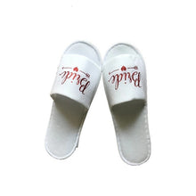 Load image into Gallery viewer, 1 pair bride shower bride wedding decoration bridesmaid hen party spa soft slippers ladies bachelorette party supplies gifts-C