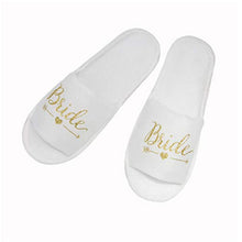 Load image into Gallery viewer, 1 pair bride shower bride wedding decoration bridesmaid hen party spa soft slippers ladies bachelorette party supplies gifts-C