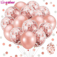 Load image into Gallery viewer, 20pcs Rose Gold Mixed Balloons Wedding Birthday Table Decoration Baby Shower Boy Girl Hen Bachelorette Party DIY New Year