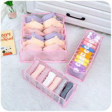 Load image into Gallery viewer, Bra Storage Boxes Underwear Clothes Organizer Drawer Nylon Divider Closet Organizer For Folding Ties Socks Shorts Organizer