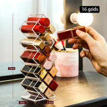 Load image into Gallery viewer, 26 Grids Transparent Lipstick Storage Box Acrylic Makeup Organizer Cosmetic Shelf Desktop Dressing Table Bathroom Use