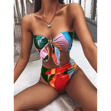 Load image into Gallery viewer, Sexy Knot Bandeau Bikini 2021 New Swimsuit Women Swimwear Female High Waist Bikinis Set Swimming for Bathing Suit Woman Swimsuit