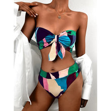 Load image into Gallery viewer, Sexy Knot Bandeau Bikini 2021 New Swimsuit Women Swimwear Female High Waist Bikinis Set Swimming for Bathing Suit Woman Swimsuit