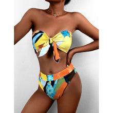 Load image into Gallery viewer, Sexy Knot Bandeau Bikini 2021 New Swimsuit Women Swimwear Female High Waist Bikinis Set Swimming for Bathing Suit Woman Swimsuit