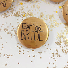 Load image into Gallery viewer, Bride To Be Golden Black Diamond Badge Hen Party Bridesmaid Decoration Bachelor Party Team Bride Badge Wedding Supplies TW01