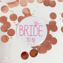 Load image into Gallery viewer, Bride To Be Golden Black Diamond Badge Hen Party Bridesmaid Decoration Bachelor Party Team Bride Badge Wedding Supplies TW01