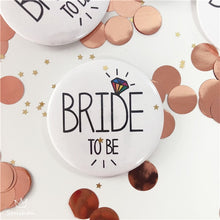Load image into Gallery viewer, Bride To Be Golden Black Diamond Badge Hen Party Bridesmaid Decoration Bachelor Party Team Bride Badge Wedding Supplies TW01