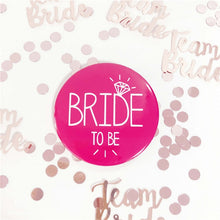 Load image into Gallery viewer, Bride To Be Golden Black Diamond Badge Hen Party Bridesmaid Decoration Bachelor Party Team Bride Badge Wedding Supplies TW01