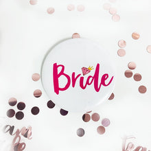 Load image into Gallery viewer, Bride To Be Golden Black Diamond Badge Hen Party Bridesmaid Decoration Bachelor Party Team Bride Badge Wedding Supplies TW01