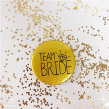 Load image into Gallery viewer, Bride To Be Golden Black Diamond Badge Hen Party Bridesmaid Decoration Bachelor Party Team Bride Badge Wedding Supplies TW01