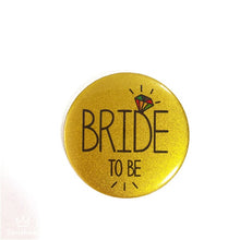 Load image into Gallery viewer, Bride To Be Golden Black Diamond Badge Hen Party Bridesmaid Decoration Bachelor Party Team Bride Badge Wedding Supplies TW01
