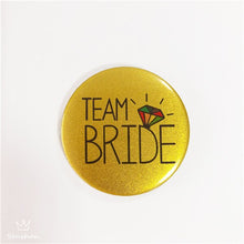 Load image into Gallery viewer, Bride To Be Golden Black Diamond Badge Hen Party Bridesmaid Decoration Bachelor Party Team Bride Badge Wedding Supplies TW01