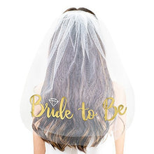 Load image into Gallery viewer, Bachelorette Party Supplies Crown Headband Veil Bride To Be Gilded Bride for Valentines Hen Party Night Wedding Bridal Shower