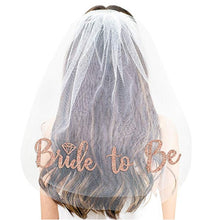 Load image into Gallery viewer, Bachelorette Party Supplies Crown Headband Veil Bride To Be Gilded Bride for Valentines Hen Party Night Wedding Bridal Shower