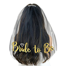 Load image into Gallery viewer, Bachelorette Party Supplies Crown Headband Veil Bride To Be Gilded Bride for Valentines Hen Party Night Wedding Bridal Shower