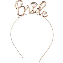 Load image into Gallery viewer, Bachelorette Party Supplies Crown Headband Veil Bride To Be Gilded Bride for Valentines Hen Party Night Wedding Bridal Shower