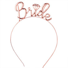 Load image into Gallery viewer, Bachelorette Party Supplies Crown Headband Veil Bride To Be Gilded Bride for Valentines Hen Party Night Wedding Bridal Shower