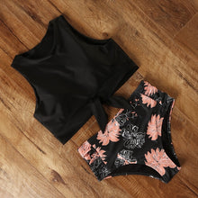 Load image into Gallery viewer, High Waist Bikini Leopard Swimsuit Women Bikini 2021 Floral Swimsuit Print High Neck Bikini Push Up Swimwear Snake Bathing Suit