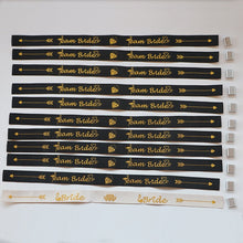 Load image into Gallery viewer, 10pc Bachelorette Party team Bride Bridesmaid tribe squad temporary tattoo Hen Night Golden Sticker bride to be wedding supplies
