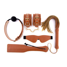 Load image into Gallery viewer, Elite BDSM Cognac Vegan Leather Set
