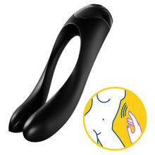 Load image into Gallery viewer, Satisfyer Candy Cane Finger Vibrator Black

