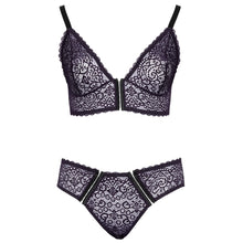 Load image into Gallery viewer, Cottelli Curves Delicate Lace Bralette And Briefs
