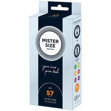 Load image into Gallery viewer, Mister Size 57mm Your Size Pure Feel Condoms 10 Pack
