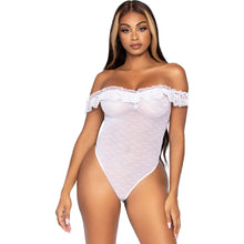 Load image into Gallery viewer, Leg Avenue Off the Shoulder Teddy UK 8 to 14
