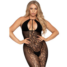Load image into Gallery viewer, Leg Avenue Lace And Opaque Bodystocking UK 6 to 12
