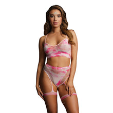 Load image into Gallery viewer, Le Desir Bliss Tie Dye 2 Piece Set With Garters UK 6 to 14
