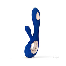 Load image into Gallery viewer, Lelo Soraya Wave Midnight Blue Dual Rechargeable Vibrator
