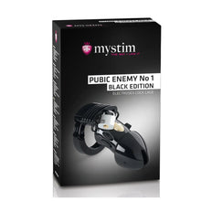 Load image into Gallery viewer, MyStim Pubic Enemy No 1 Black Edition EStim Cock Cage
