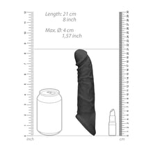 Load image into Gallery viewer, RealRock 8 Inch Penis Sleeve Black
