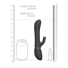 Load image into Gallery viewer, Vive Chou Double Action Interchangeable Rabbit Vibrator Black

