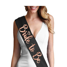 Load image into Gallery viewer, Hen Party Sash Satin Team Bride To Be Balloons Bridal Shower Bachelorette Party Sash Banner Wedding Event Decorations Supplies
