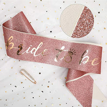 Load image into Gallery viewer, Hen Party Rose Gold Bride To Be Sash Decoration Brachelorette Hen Night Party Bridal Shower Wedding Party Supplies ww65
