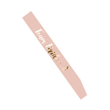 Load image into Gallery viewer, Hen Party Rose Gold Bride To Be Sash Decoration Brachelorette Hen Night Party Bridal Shower Wedding Party Supplies ww65
