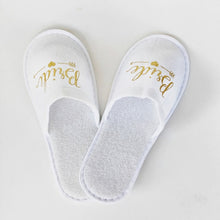 Load image into Gallery viewer, 1 pair bride shower bride wedding decoration bridesmaid hen party spa soft slippers ladies bachelorette party supplies gifts-C
